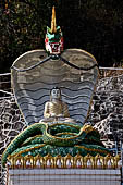 Inle Lake Myanmar. Pindaya, the famous Shwe Oo Min pagoda. The entrance of the cave. 